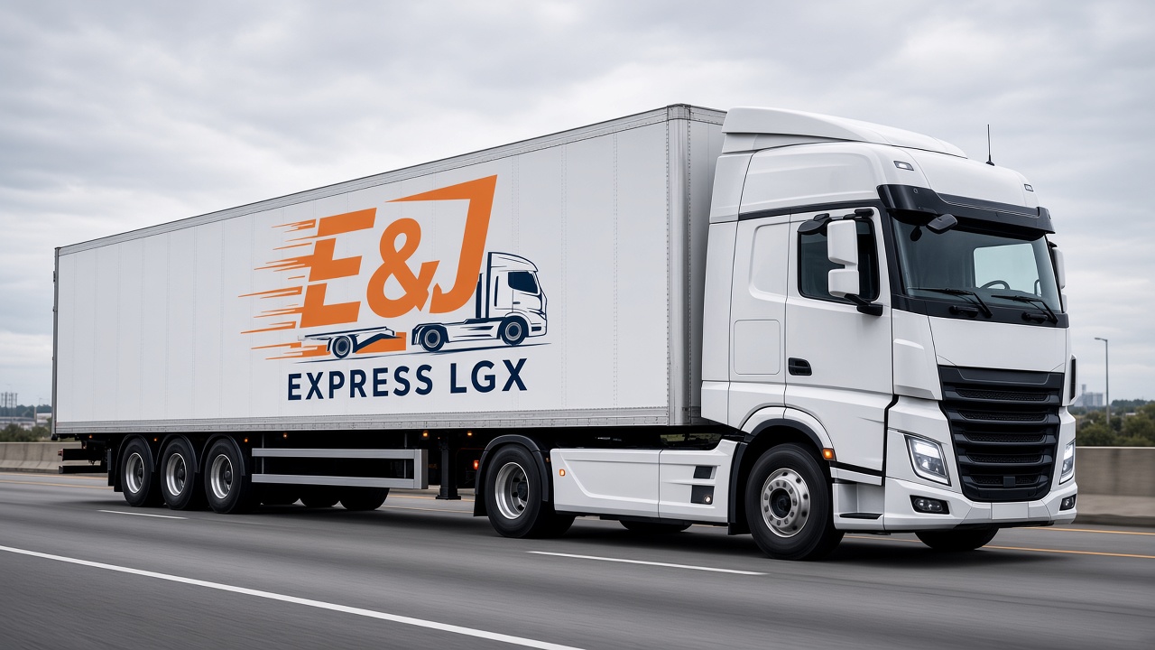 Freight truck on the road